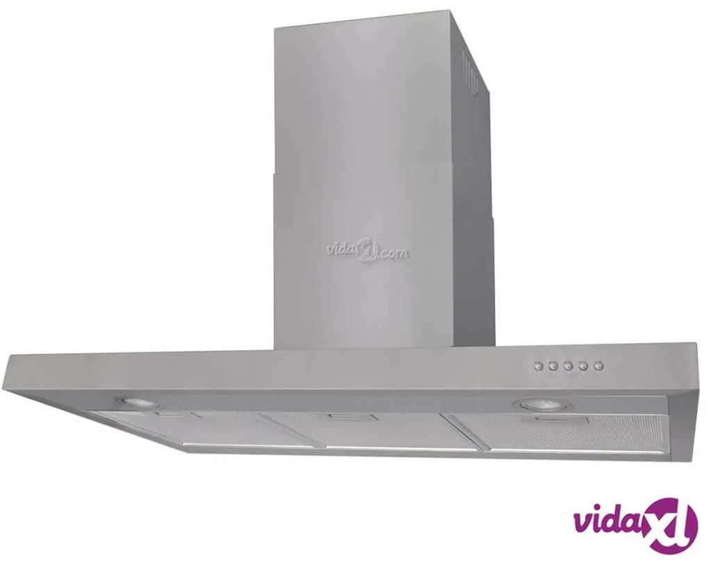 vidaXL Cappa Piatta Inossidabile 900 mm