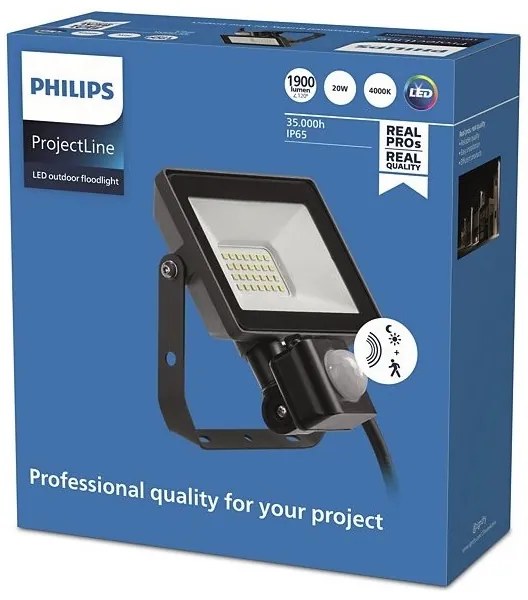 Philips - Proiettore LED da esterno con sensore PROJECTLINE LED/20W/230V IP65 4000K