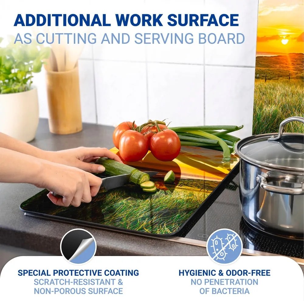 Set di 2 coperchi per stufe in vetro temperato 52x30 cm Lighthouse - Maximex