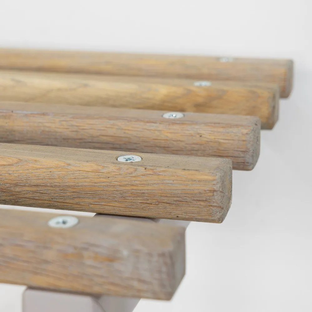 Attaccapanni da parete di colore naturale/grigio tortora in metallo con scaffale 76 cm Marco – Spinder Design