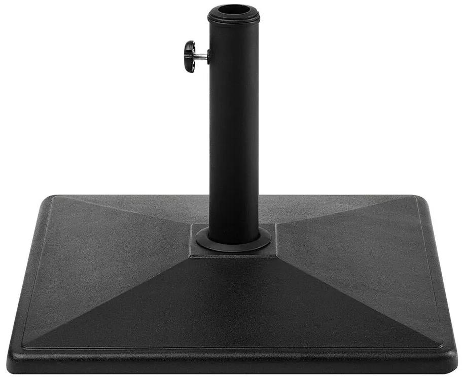 Base per ombrellone in cemento nero 50 x 50 cm CERVO Beliani