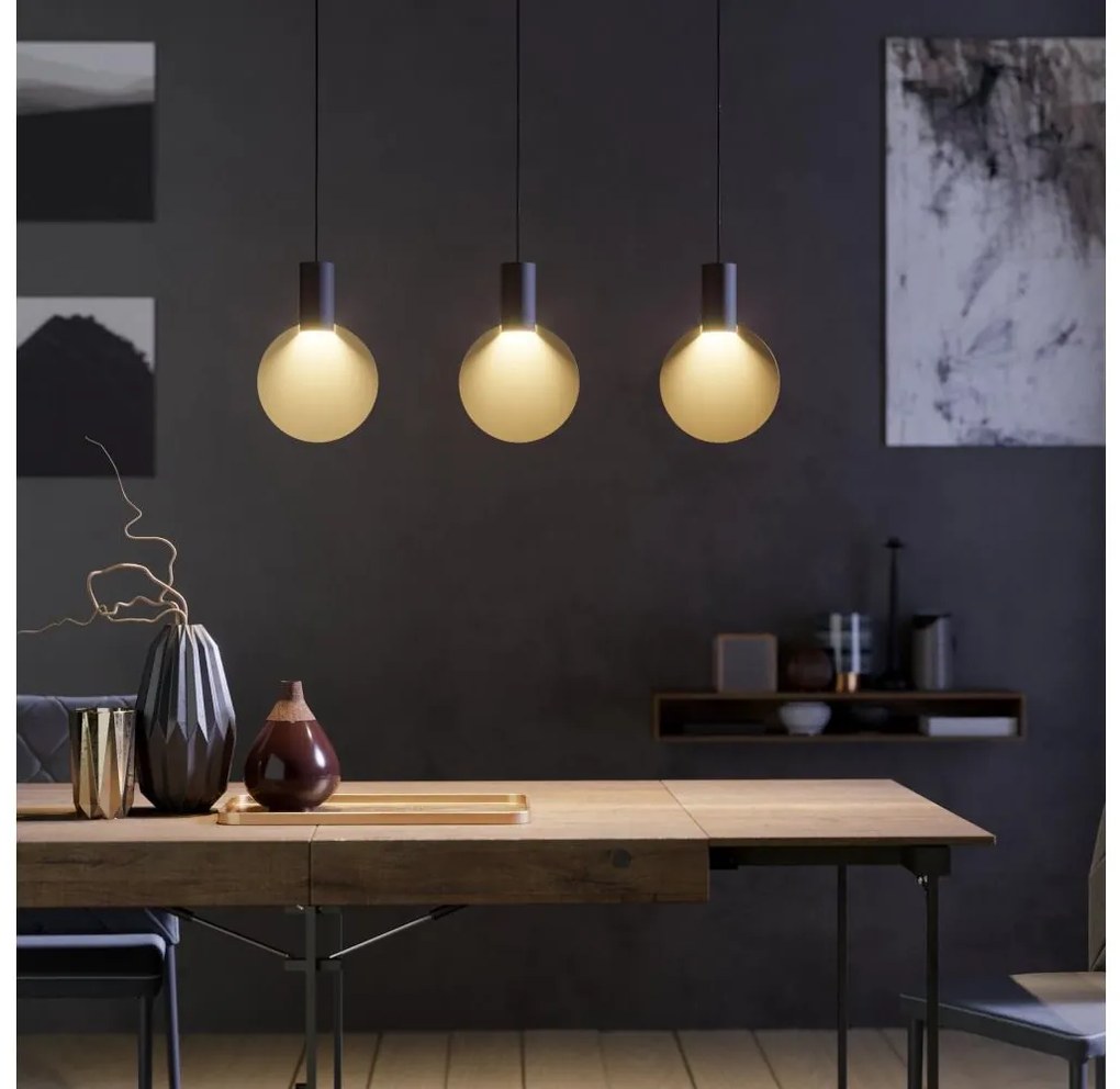 Eglo 900402 - Lampadario LED a sospensione con filo SARONA 3xGU10/4,5W/230V 3000K