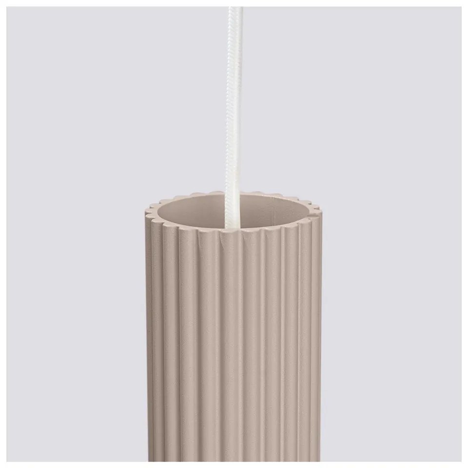 Lampadario grigio tortora in metallo Gleam – Sollux