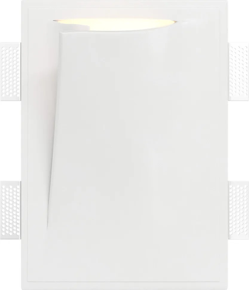 Applique da Incasso E14 FOLD SX a Libro in Gesso Pitturabile