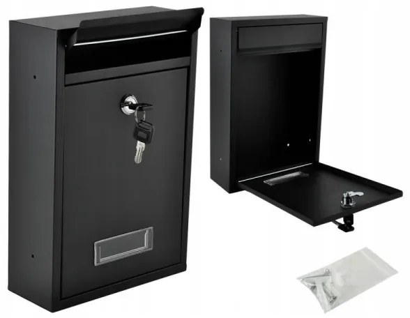 Cassetta postale 21,7x32 cm nera