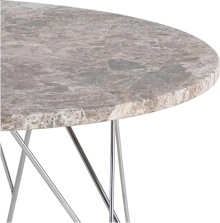 Tavolino rotondo in marmo grigio ø 80 cm Prunus - Actona