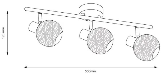 Faretto DEX 3xE14/10W/230V beige/crema