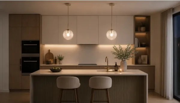 Brilagi - Lampada a sospensione su cavo STELLA 1xE27/60W/230V Ø 15 cm beige/oro