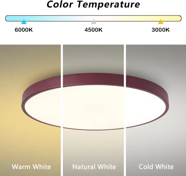 Brilagi - Plafoniera LED POOL LED/60W/230V 3000/4000/6000K 60 cm bordeaux