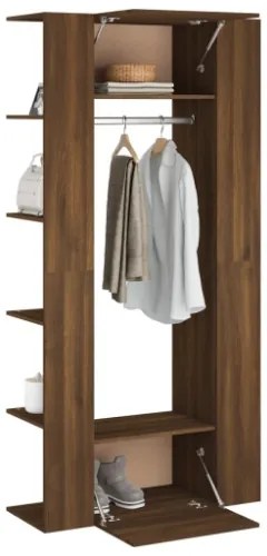 Mobili da Corridoio 2 pz Rovere Marrone in Legno Multistrato