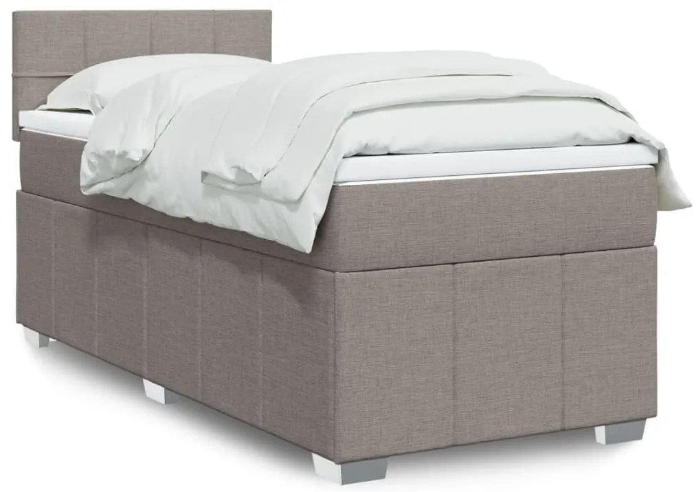 Giroletto A Molle Con Materasso Tortora 90x190 Cm İn Tessuto /
