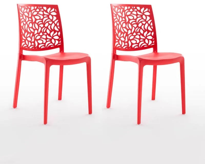 Sedia da giardino London Stone NEW GARDEN rosso, set da 2 pezzi