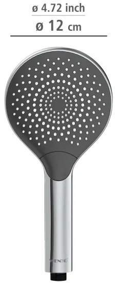 WENKO 24921100 - Soffione doccia WATERSAVING SYSTEM 12x12 cm cromo lucido/grigio