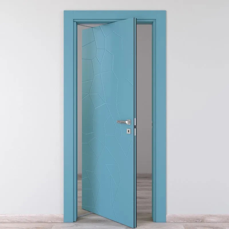 Porta rototraslante The Thing blu L 70 x H 210 cm sinistra