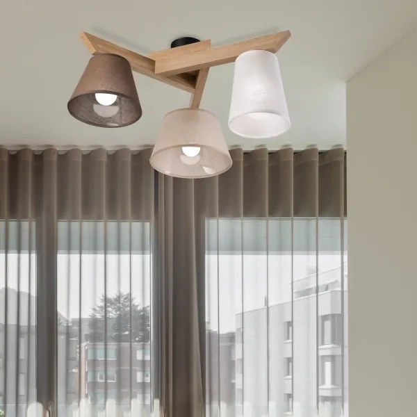 Brilagi - LED Lampadario a plafone ANTHONY 3xE14/40W/230V quercia