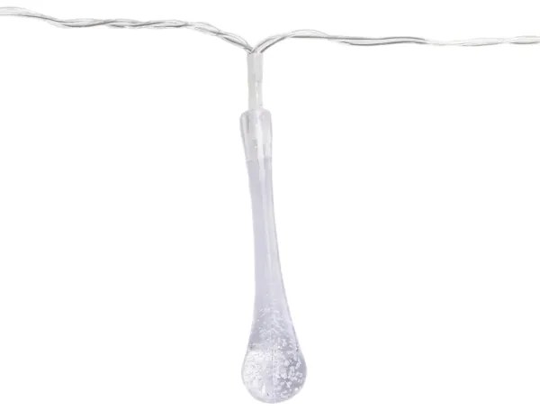 Aigostar - LED RGBY Catena luminosa per esterni 25 LED/8 funzioni 3xAA 2,5 m IP44 gocce