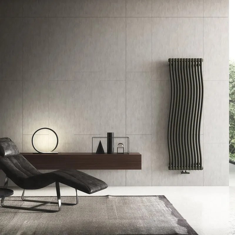Termoarredo bagno IRSAP 200.2x48.1 cm interasse 1935 mm nero serie Tesi Runner