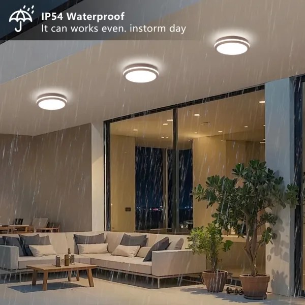 Brilagi - Lampada da esterno con sensore BENE LED/24W/230V Ø 26 cm marrone IP54