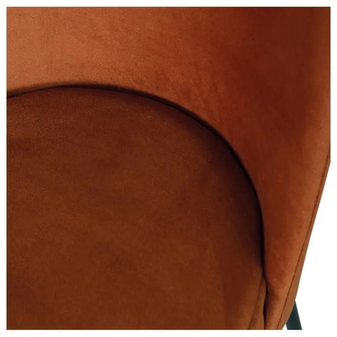 Sedie da pranzo in set color mattone in velluto 2 pz Vogue – WOOOD