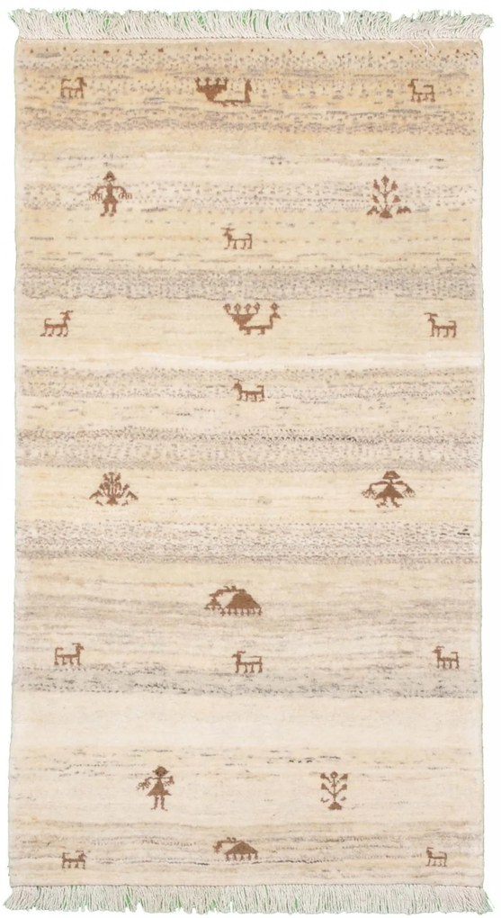 Gabbeh Tappeto 80 x 150 Beige (Iran) Annodato A Mano
