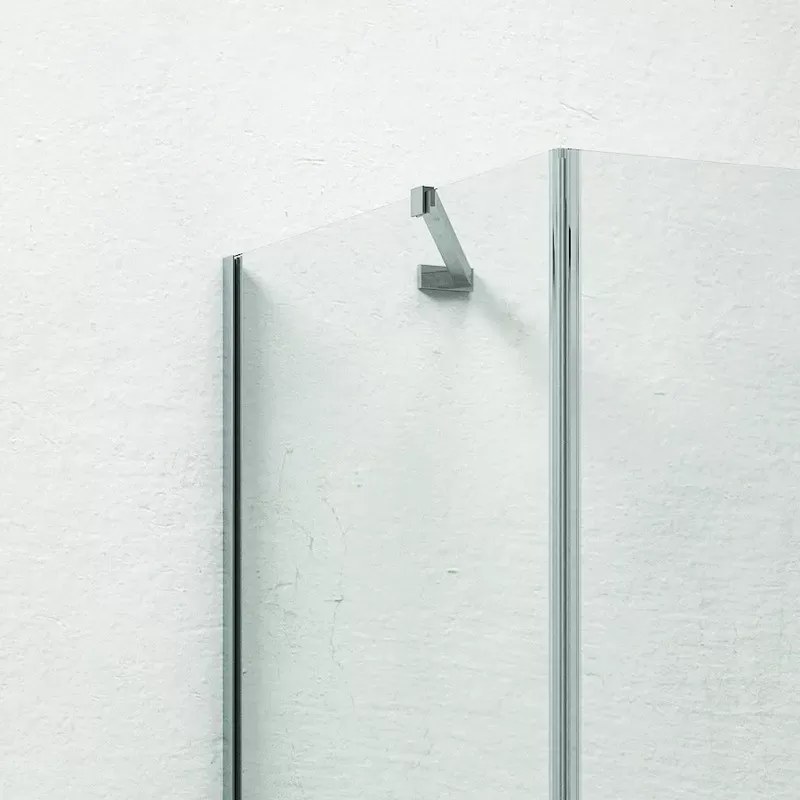 Box doccia 70x70 anta battente e vetro fisso anticalcare 8mm KT5000 - KAMALU