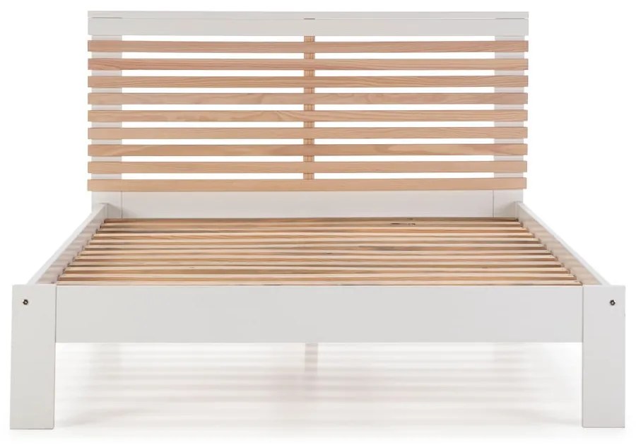 Letto matrimoniale bianco con griglia 140x190 cm Vectra - Marckeric