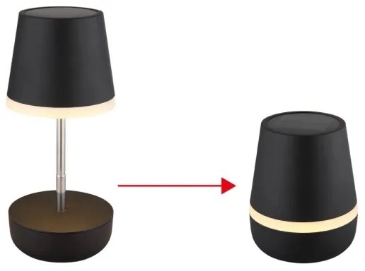 Globo 36638S - Lampada solare LED 10xLED/0,06W/3V IP44 nero