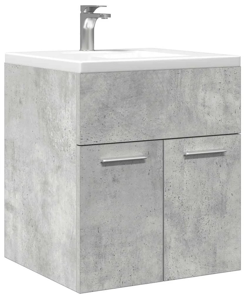 Mobile Lavabo Bagno Grigio Cemento 41x38,5x46 Cm İn Truciolato /