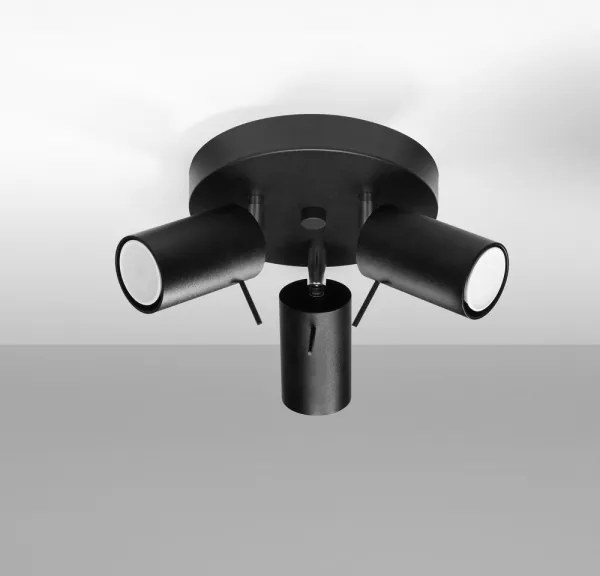 Sollux SL.1016 - Faretto RING 3xGU10/10W/230V nero
