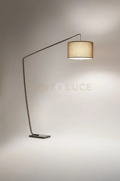 Piantana metallo marrone metallizzato zoe cavo in tessuto a vista i...