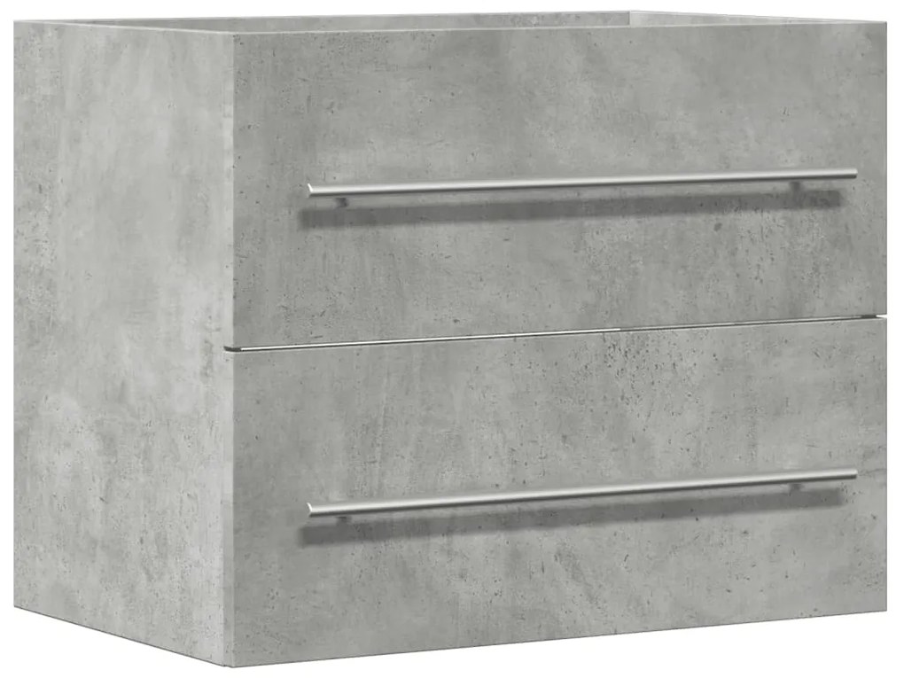 Mobile lavabo grigio cemento 60x38,5x48 cm in legno multistrato