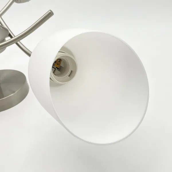 Lampadario a plafone DONNA 3xE27/60W/230V nichel