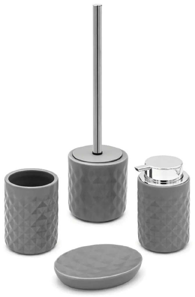 Set 4 Accessori D'Appoggio Feridras "Texas" Grigio