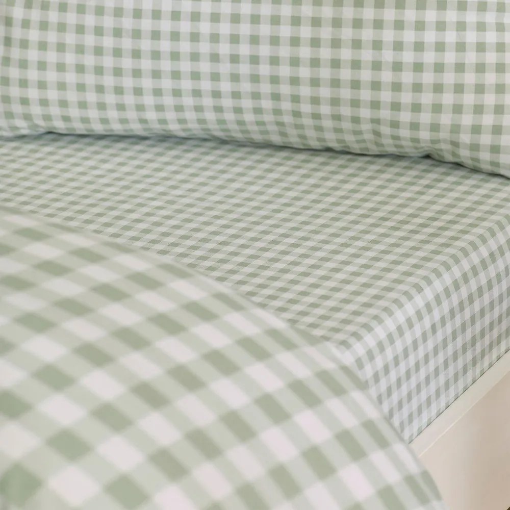 Set copripiumino e federa verde per letto singolo 135x200 cm Bamford Gingham Check – Catherine Lansfield
