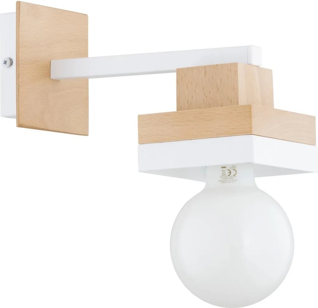 Lampada da parete MIKO 1xE27/15W/230V bianca/beige
