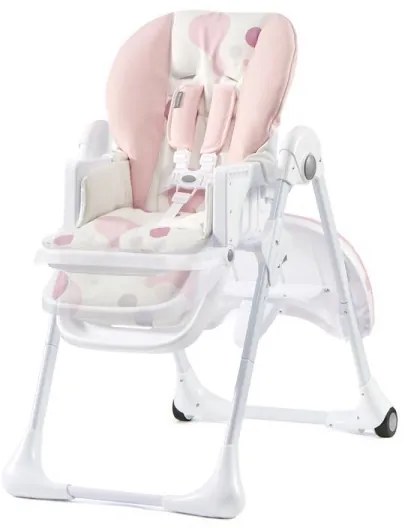 KINDERKRAFT - Sedia da pranzo per bambini YUMMY rosa/bianco