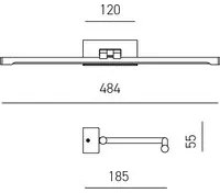 Applique Moderna Magis Metallo Brunito Led 8W Luce Calda