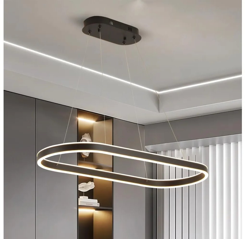 Brilagi - Lampada a sospensione LED su cavo PONDIE LED/43W/230V 80x30 cm nero