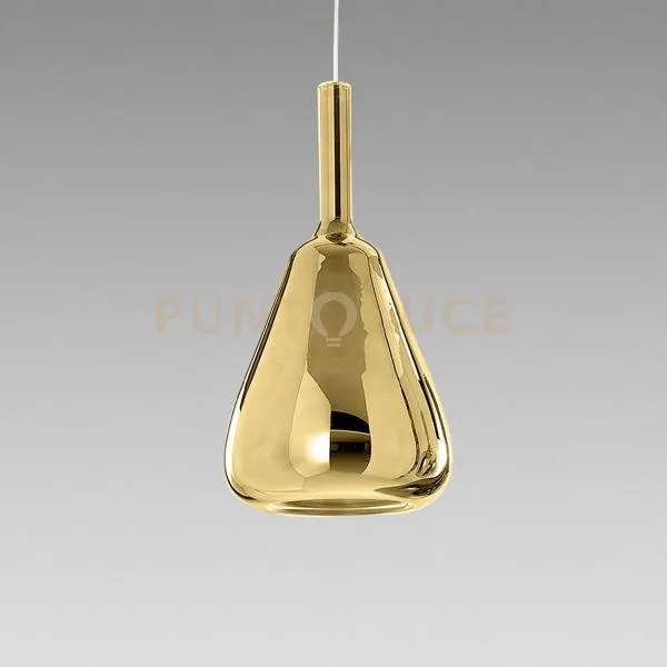Ofelia s/11 - vetro oro specchiato e portalampada bianco 1 luce att...