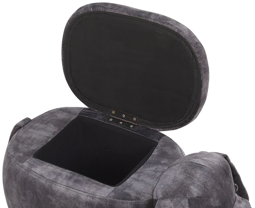 Pouf animaletto in velluto grigio DOGGY Beliani