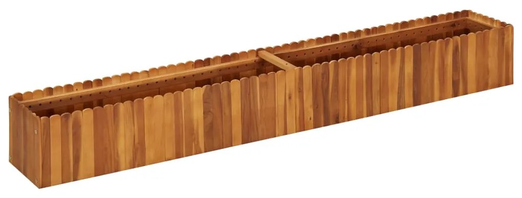 Letto Rialzato Da Giardino 200x30x25 Cm İn Massello Di Acacia /