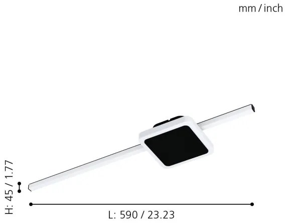 Eglo 99609 - Plafoniera LED da soffitto SARGINTO LED/6,3W/230V + LED/5,4W