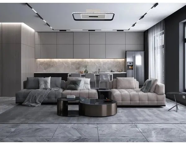 Luce LED dimmerabile LED/75W/230V 3000-6500K bianco/nero + telecomando