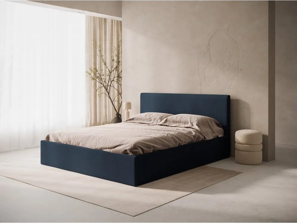 Testiera blu scuro in imbottito 190,5x100 cm Remo – Micadoni