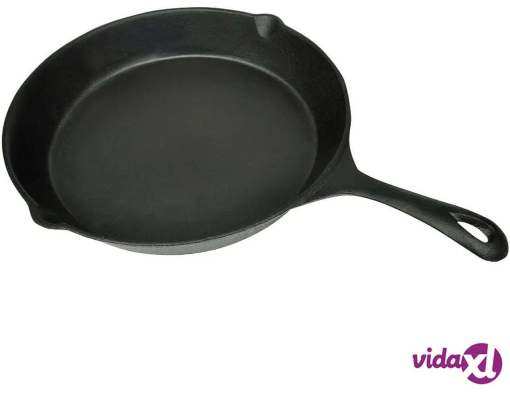 vidaXL Padella in Ghisa per Fritto 30 cm Rotonda