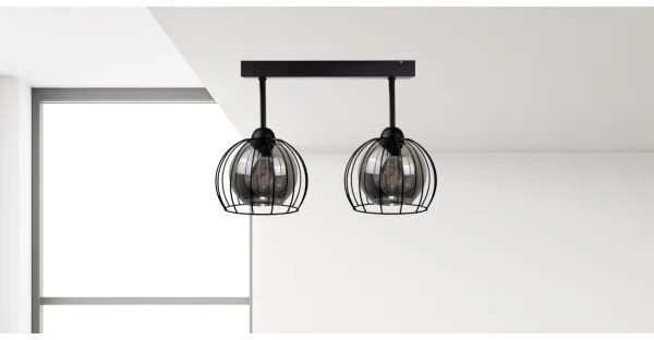 Lampadario a plafone SOLO BLACK 2xE27/60W/230V