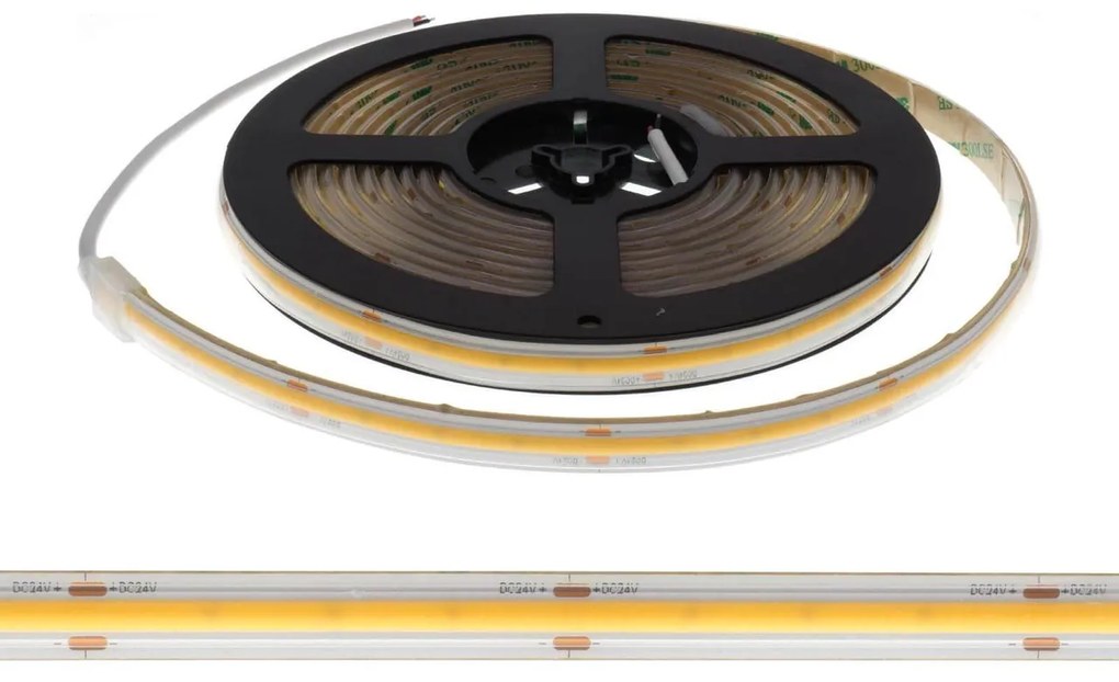 Striscia LED COB 15W/m 24VDC IP67 5m Professional Colore Bianco Freddo 5.700K
