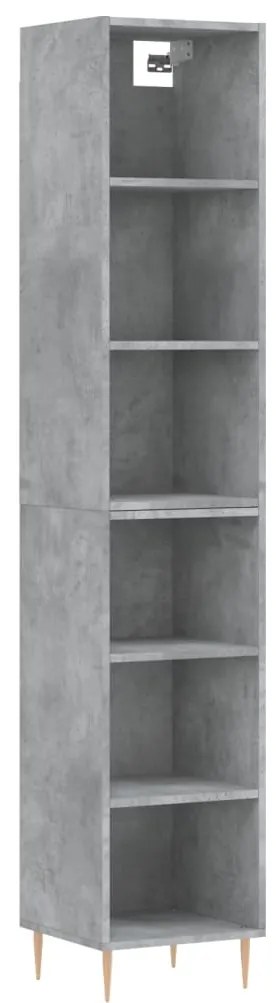 Credenza Grigio Cemento 34,5x32,5x180 cm in Legno Multistrato