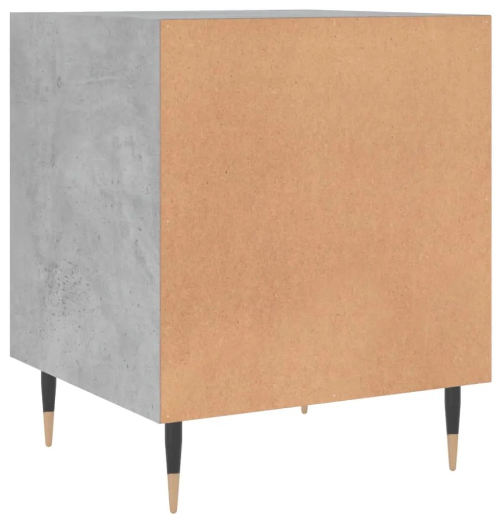 Comodini 2 pz Grigio Cemento 40x40x50 cm in Legno Multistrato