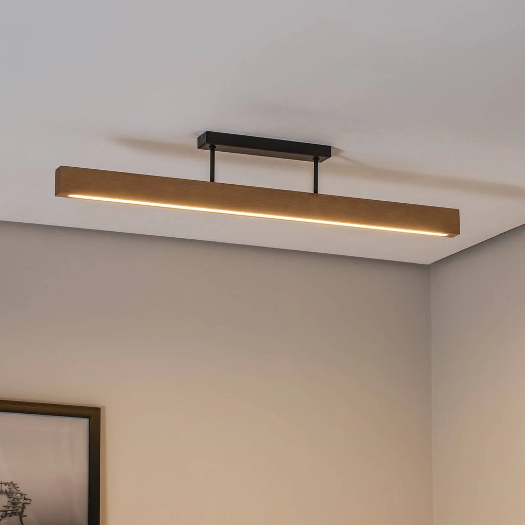 TK Lighting Lampada da soffitto in legno LED Teo, pino, 96 cm, 3000 K
